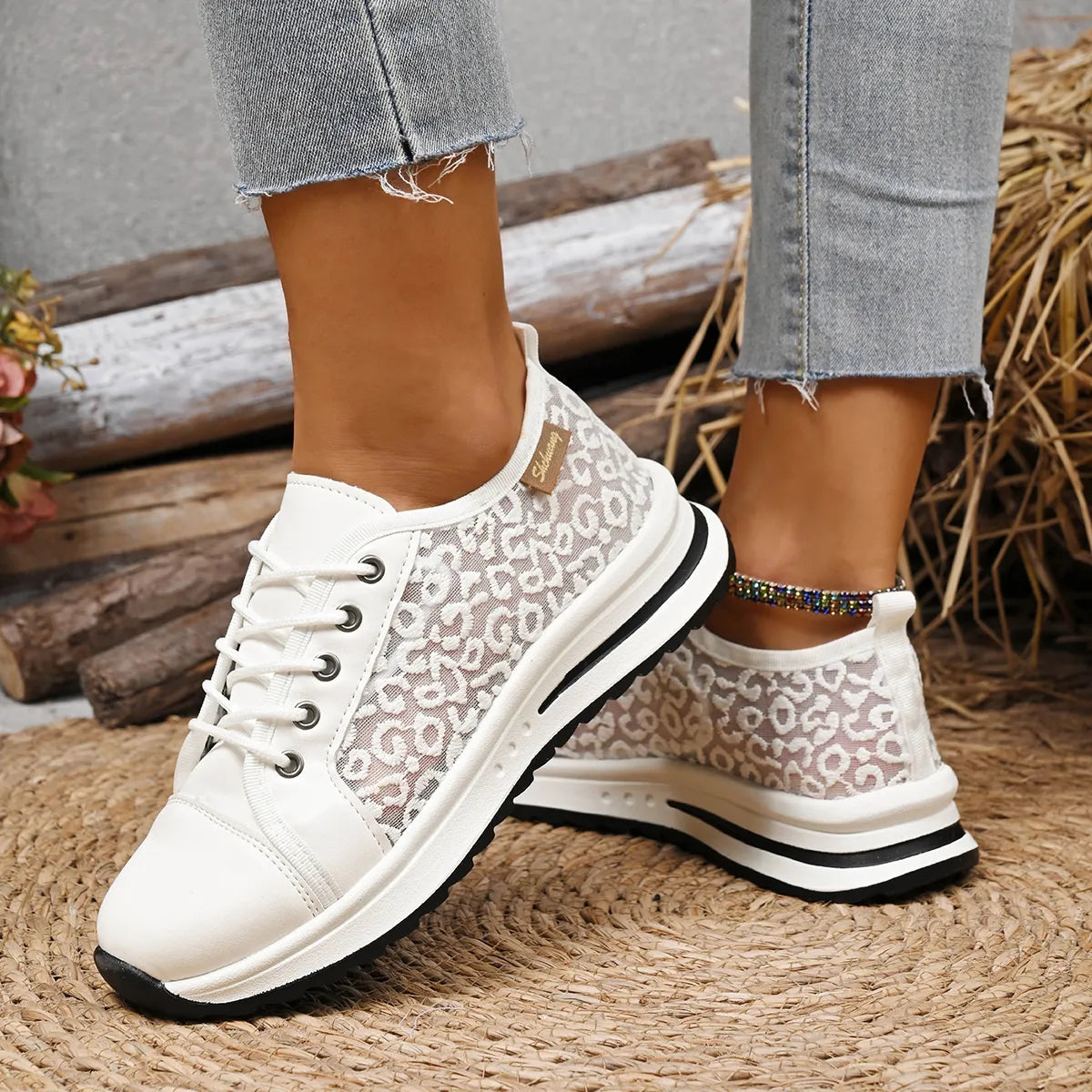 Stylish Lace-Up Platform Sneakers for everyday wear
