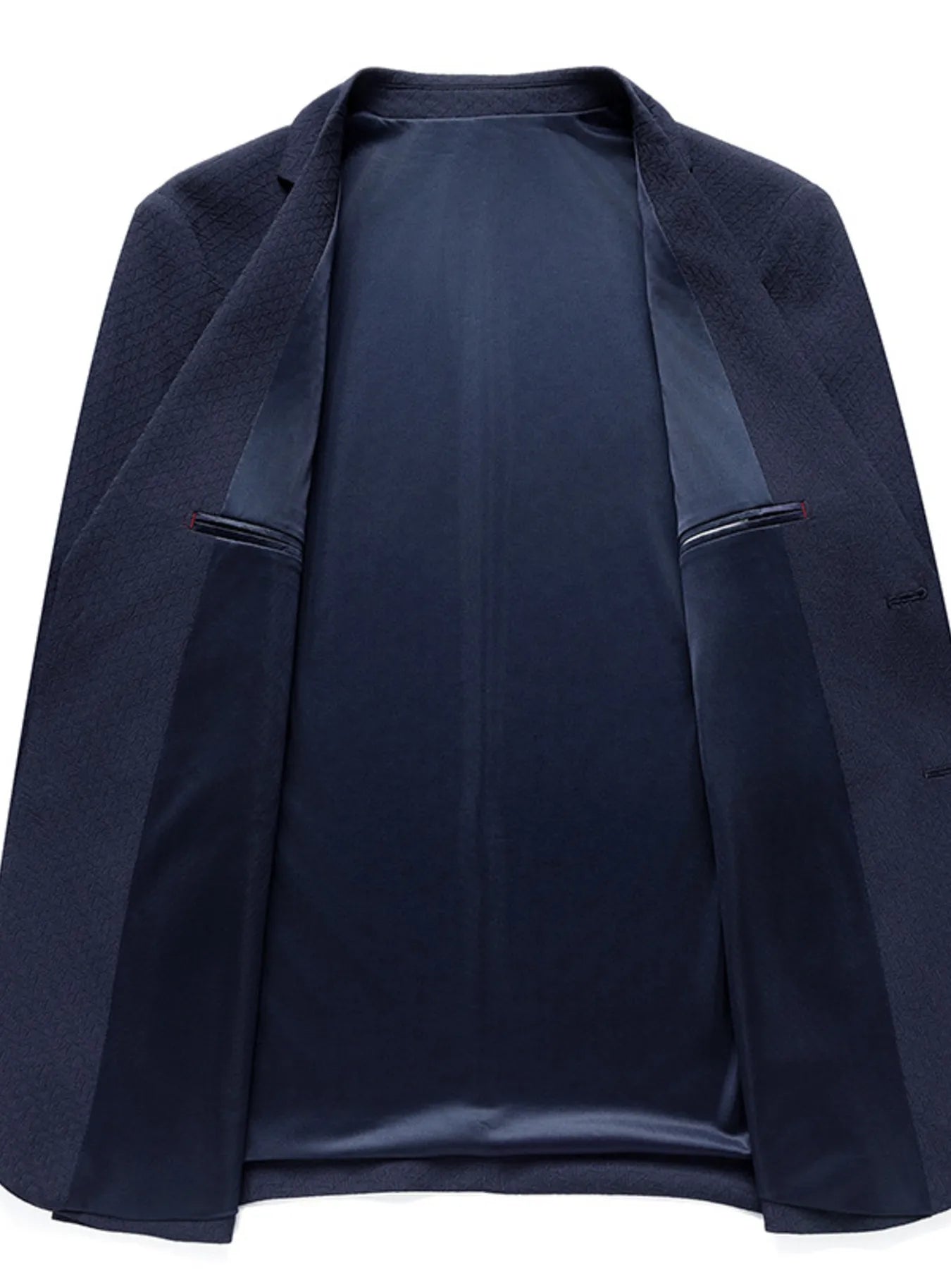 Men's button up long sleeve blazer fabric detail