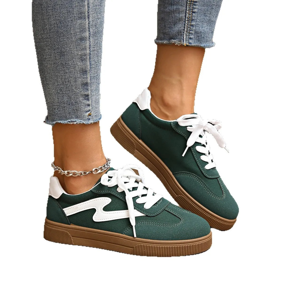 Lace Up Platform Sneakers with chunky sole