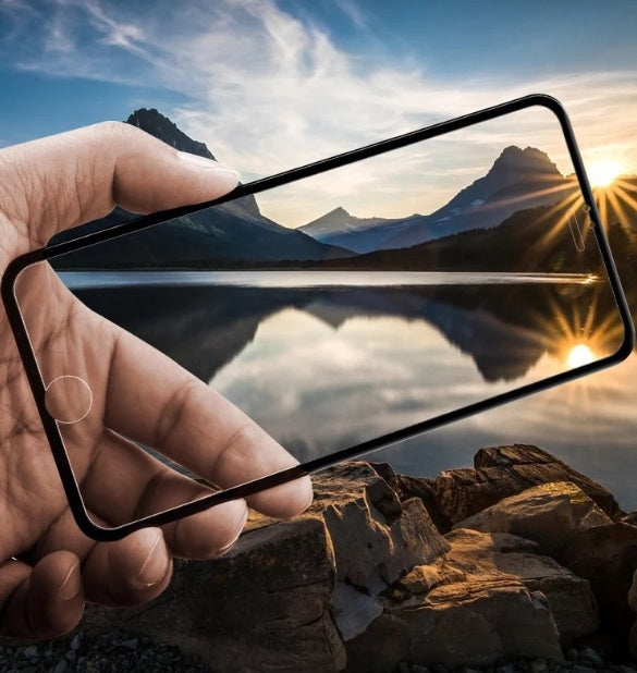 Magnetic Flip Over Tempered Glass Case slim and durable design