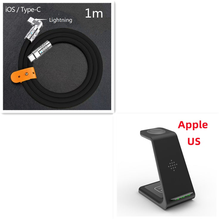 3 in 1 Fast Charging Station Wireless Charger Stand Quick Charge Dock