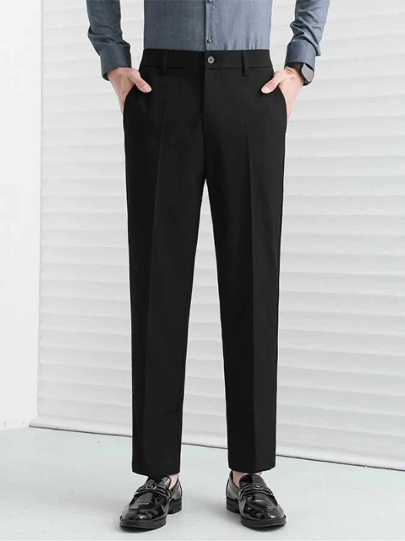 Men's straight leg pants front view