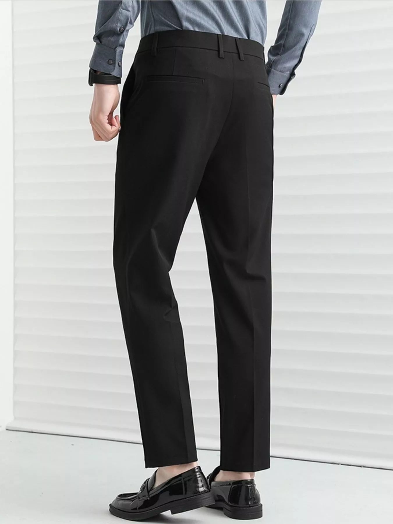 Men's straight leg pants back view Men's straight leg pants back view