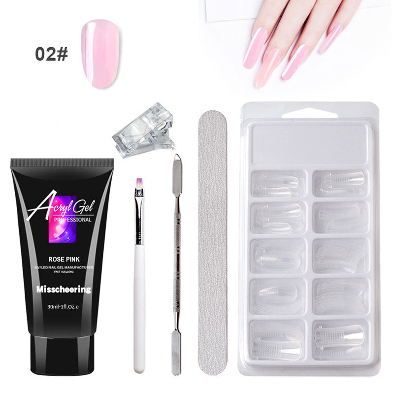 Painless Extension Gel Nail Art Without Paper Holder - Crystal Gel Set