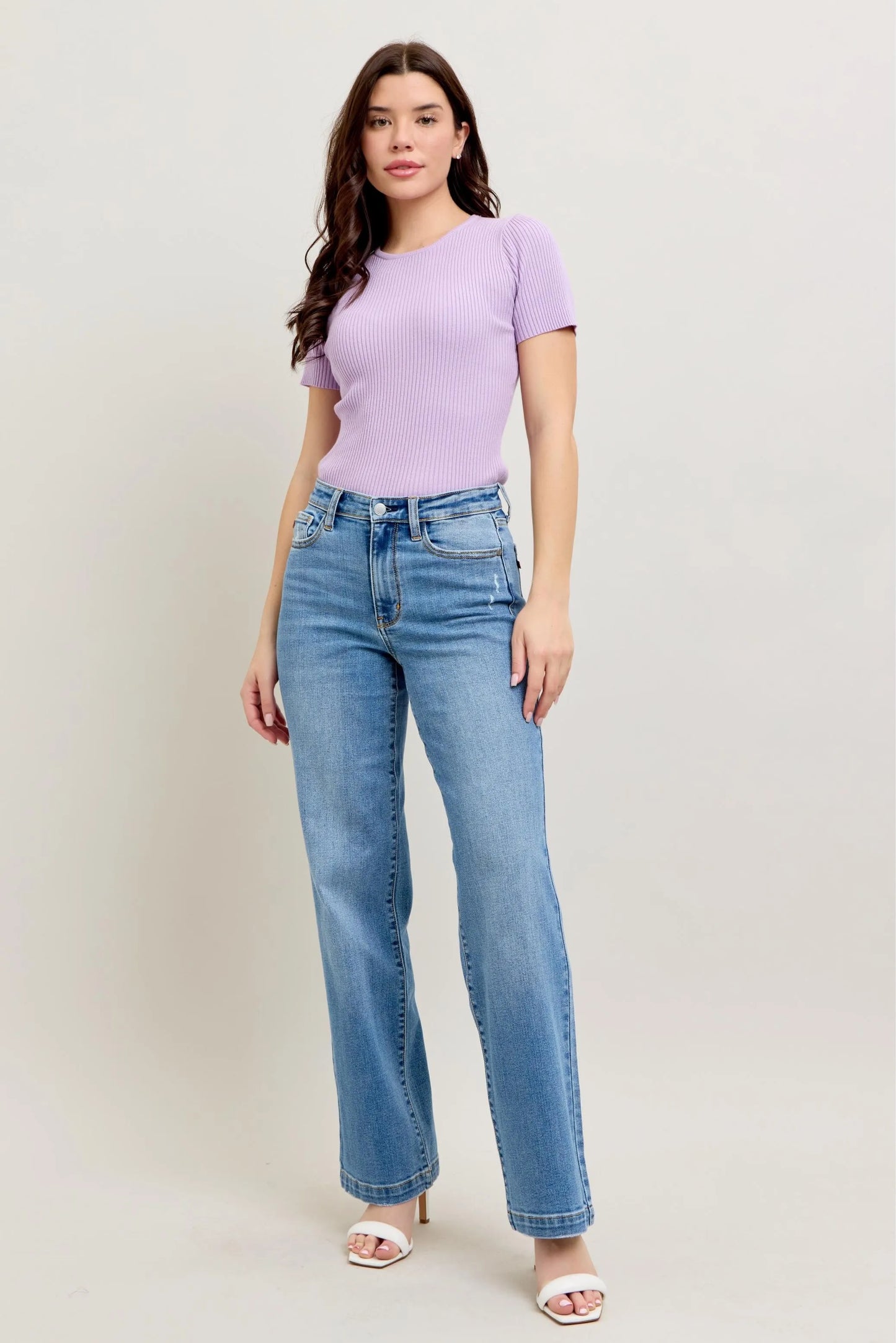 Judy Blue full size high waist straight jeans plus size trendy style
