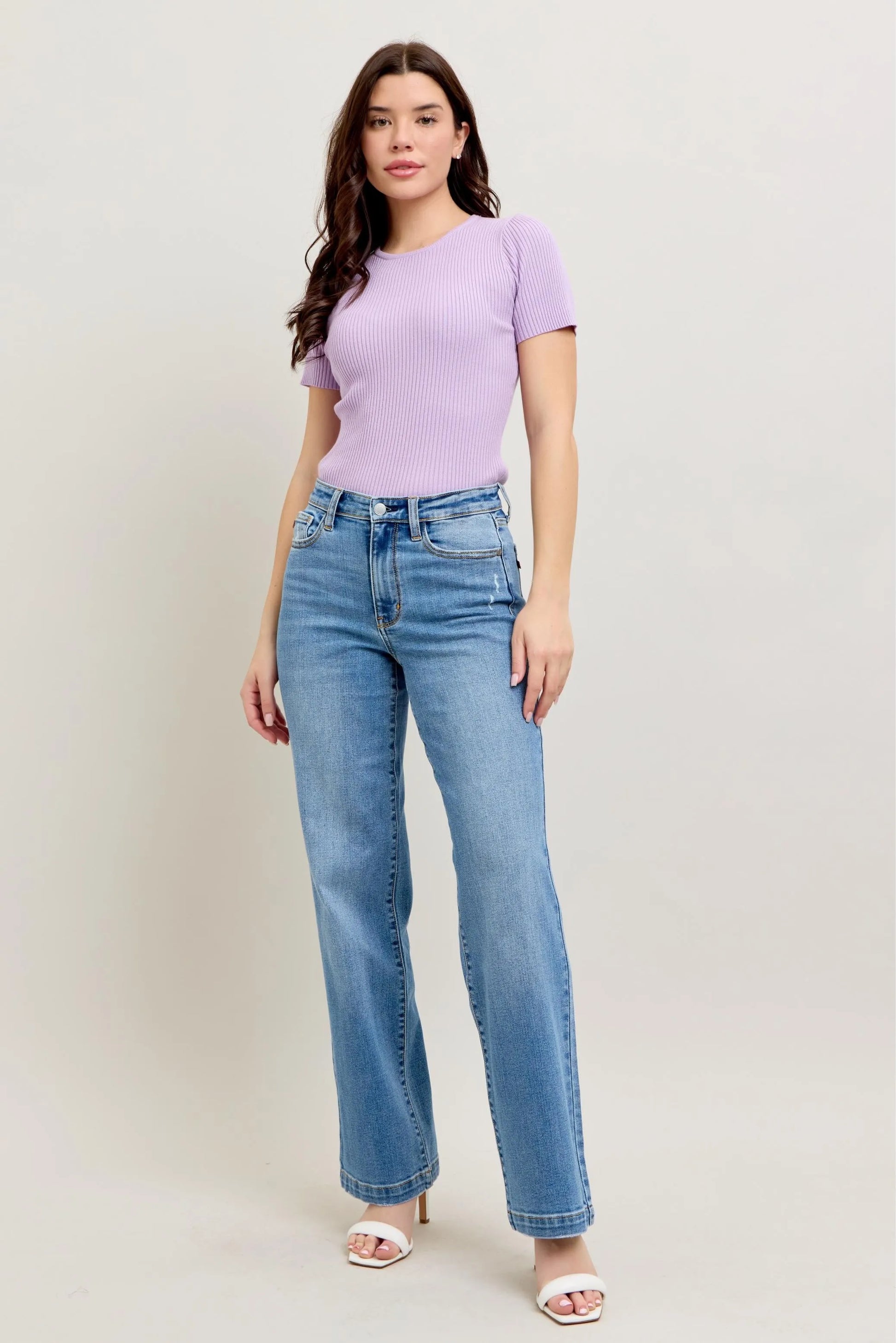 Judy Blue full size high waist straight jeans plus size trendy style