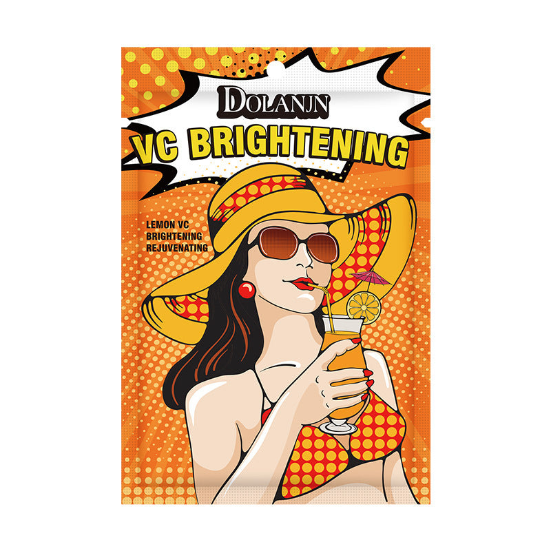 Model relaxing with Moisturizing and Soothing Facial Mask on face