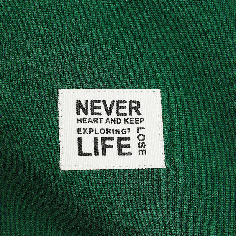 Side view of Toddler Kids Embroidery Letter Jacket with baseball collar