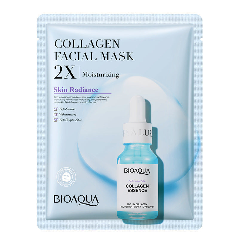 Tube of collagen face mask next to fresh herbal extracts