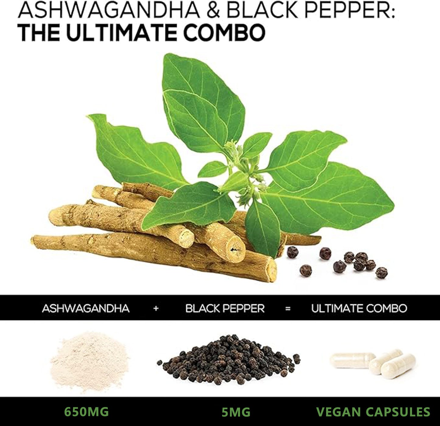 Ashwagandha Supplements Vegan Stress Relief dietary supplement