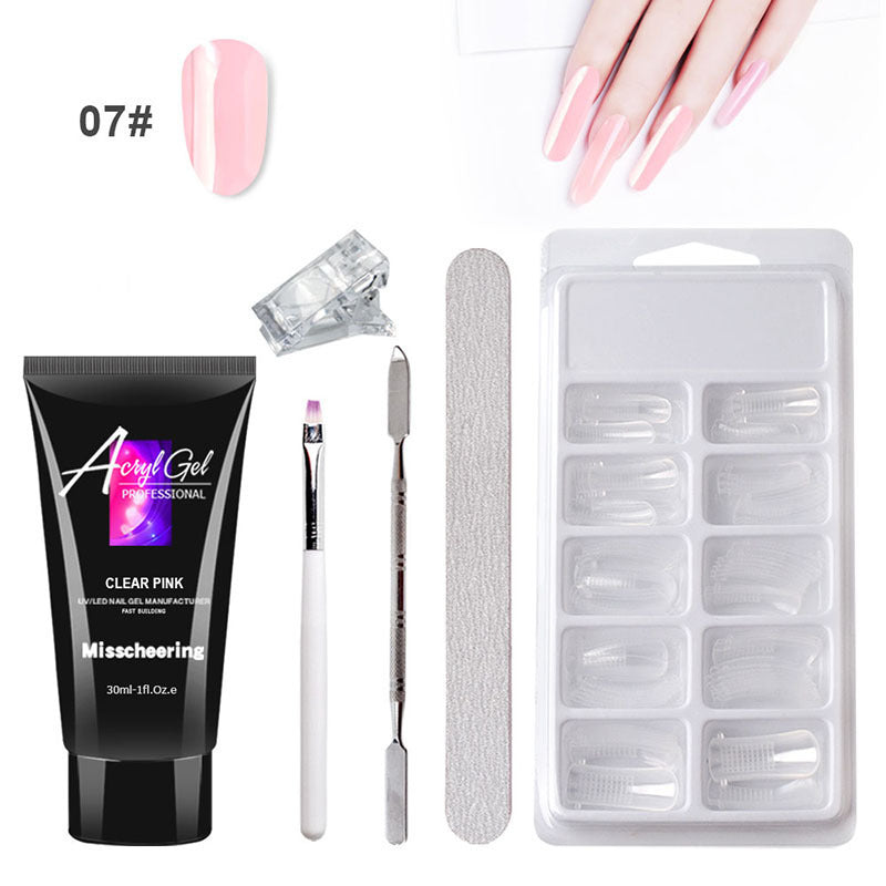 Painless Extension Gel Nail Art Without Paper Holder - Crystal Gel Set