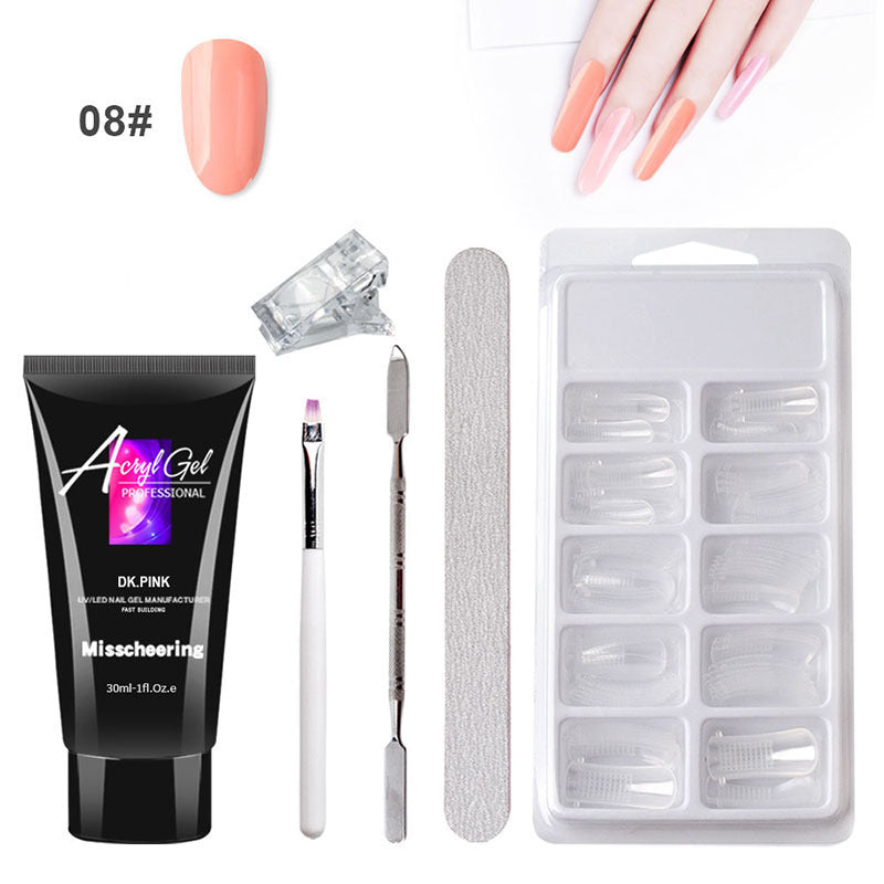 Painless Extension Gel Nail Art Without Paper Holder - Crystal Gel Set