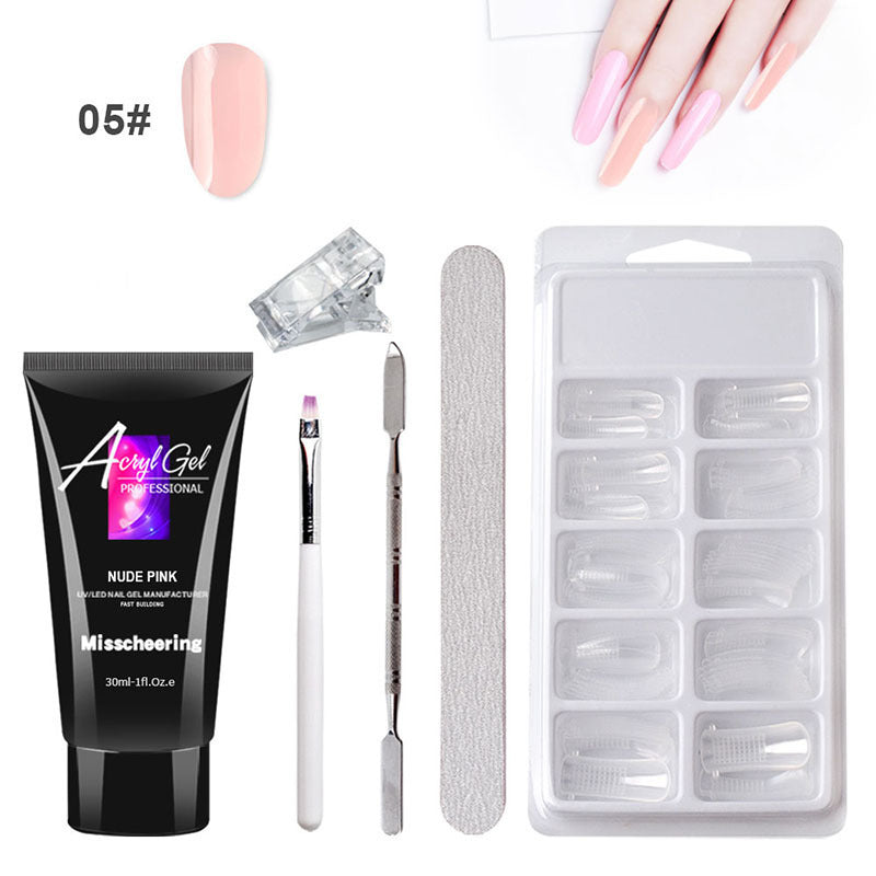 Painless Extension Gel Nail Art Without Paper Holder - Crystal Gel Set