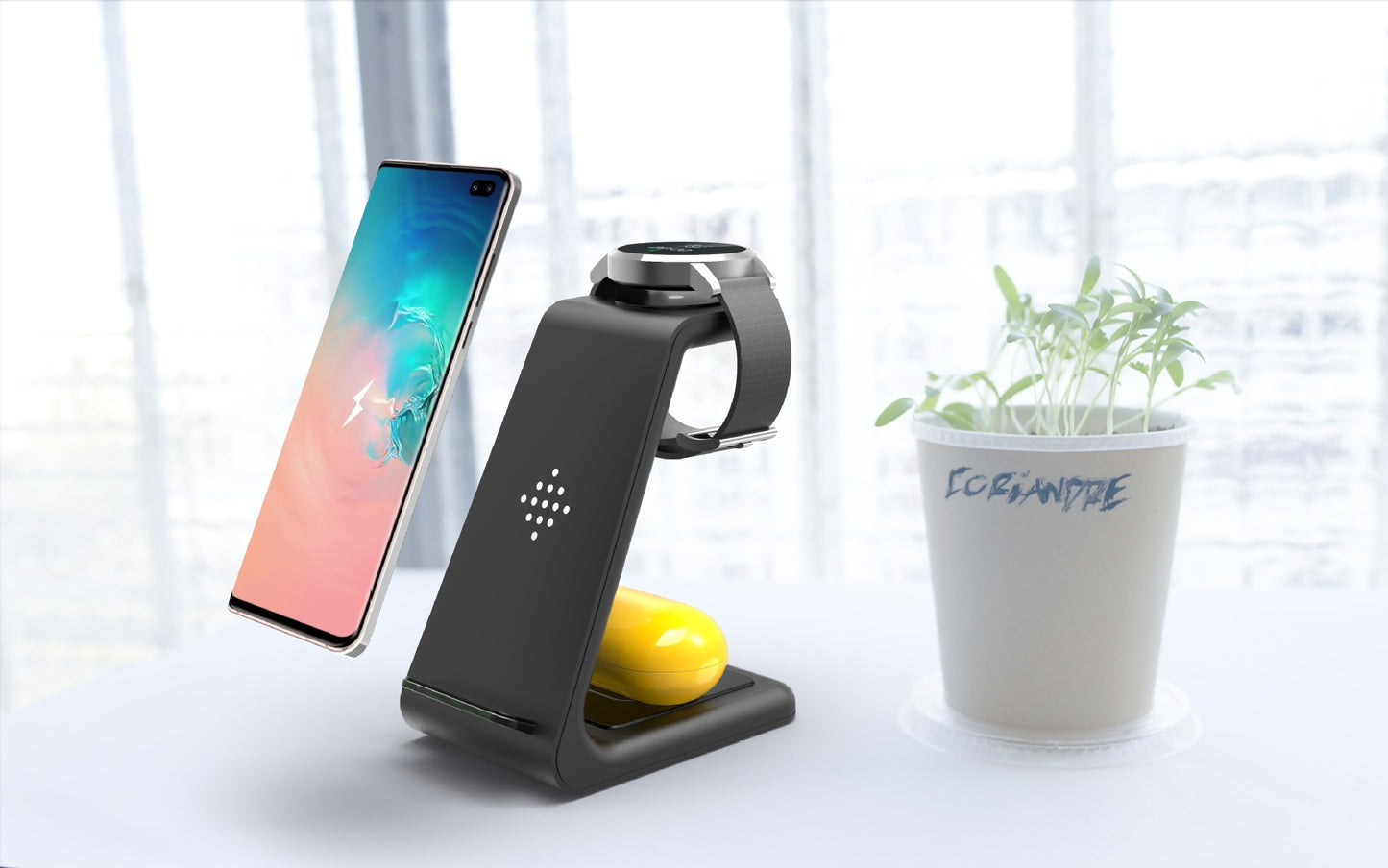 3 in 1 Fast Charging Station Wireless Charger Stand Quick Charge Dock