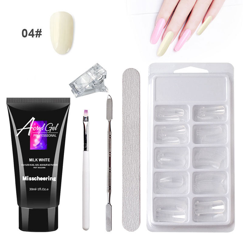 Painless Extension Gel Nail Art Without Paper Holder - Crystal Gel Set