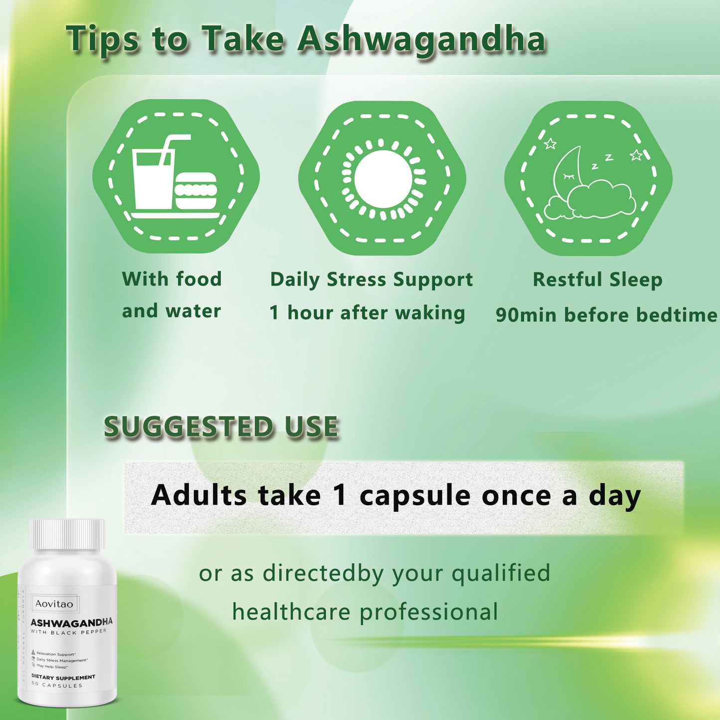 Ashwagandha Supplements Vegan Stress Relief for mood and energy