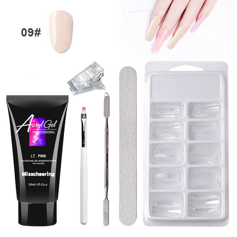 Painless Extension Gel Nail Art Without Paper Holder - Crystal Gel Set
