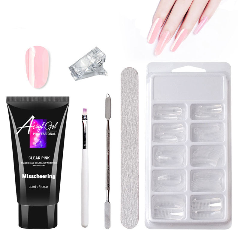 Painless Extension Gel Nail Art Without Paper Holder - Crystal Gel Set