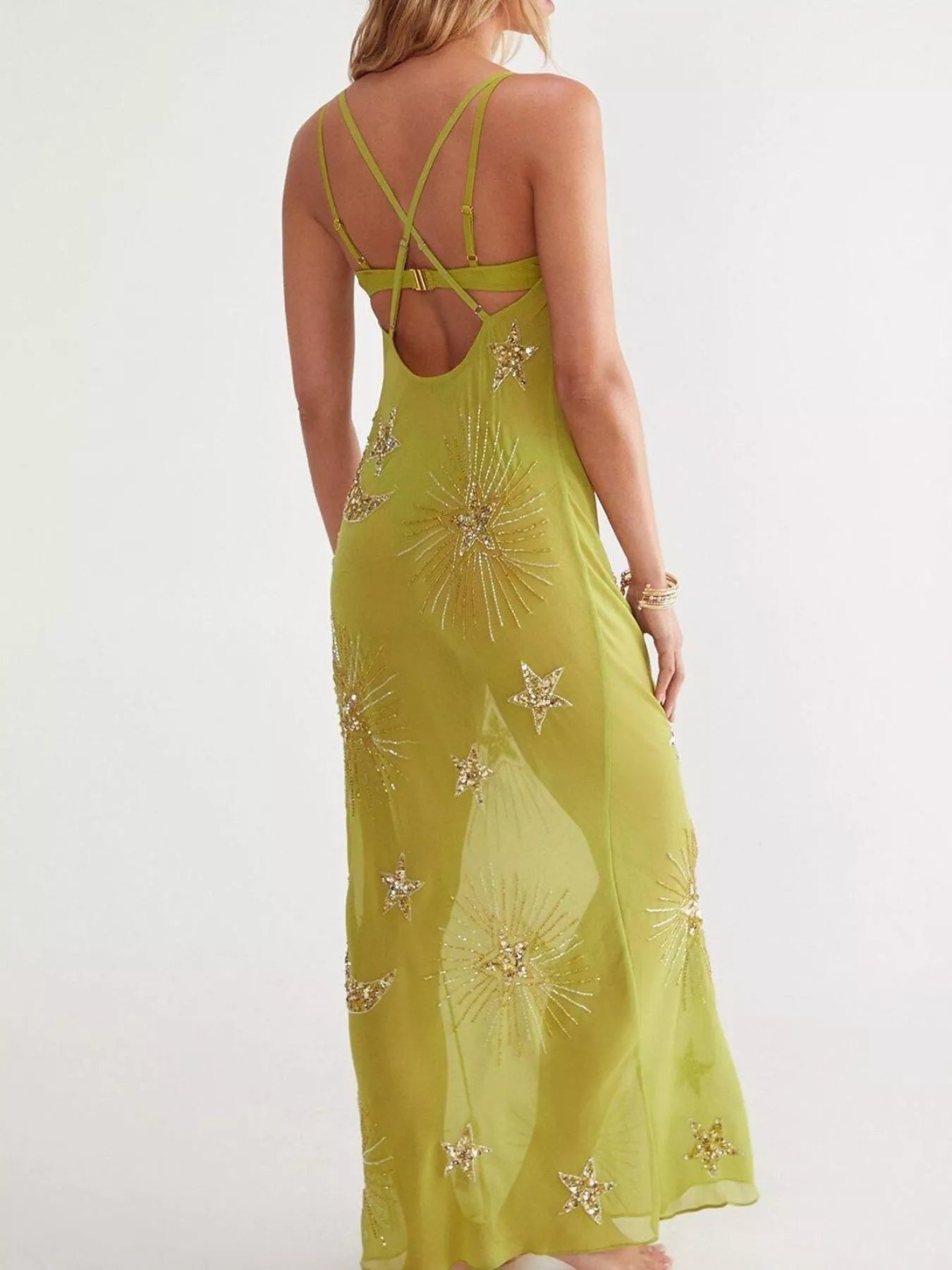 Cowl neck maxi cami dress summer styling