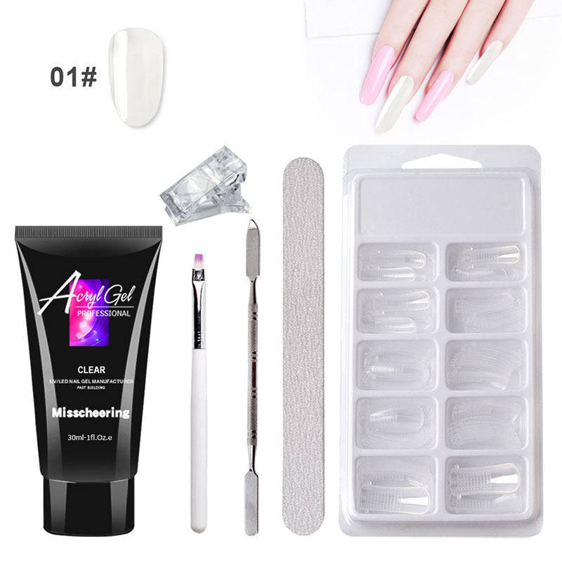 Painless Extension Gel Nail Art Without Paper Holder - Crystal Gel Set