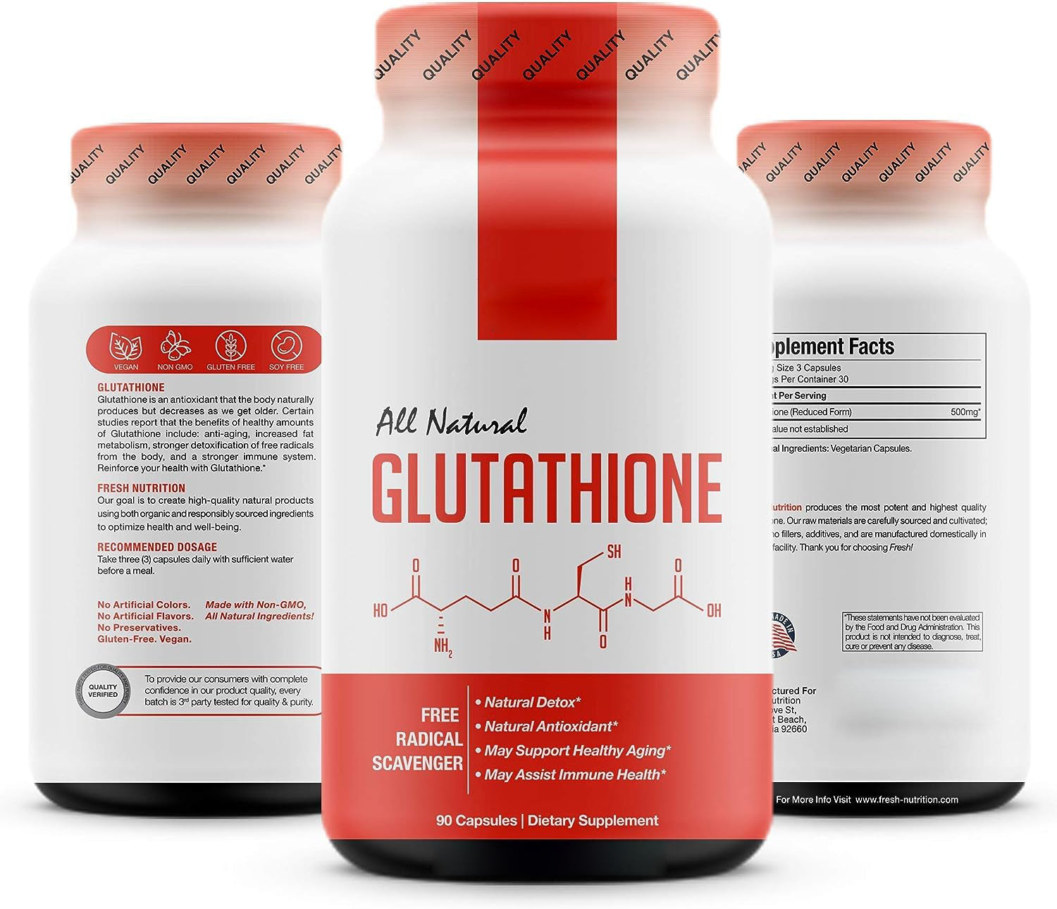 Glutathione Antioxidant Capsules – antioxidant support and detox