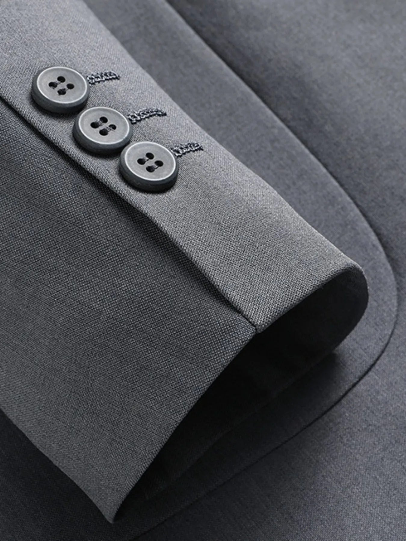 Men's lapel collar long sleeve blazer collar close-up