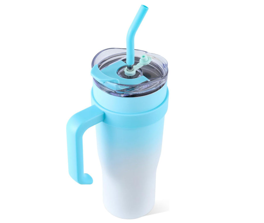 Ochapa 40 Oz Tumbler for Hot & Cold Liquids with Insulated Handle Straw Lid